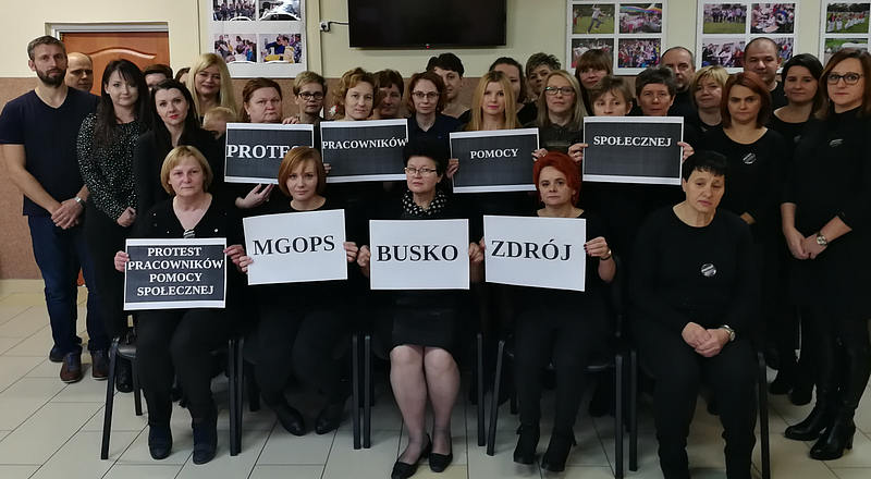 Protest MGOPS Busko-Zdrój