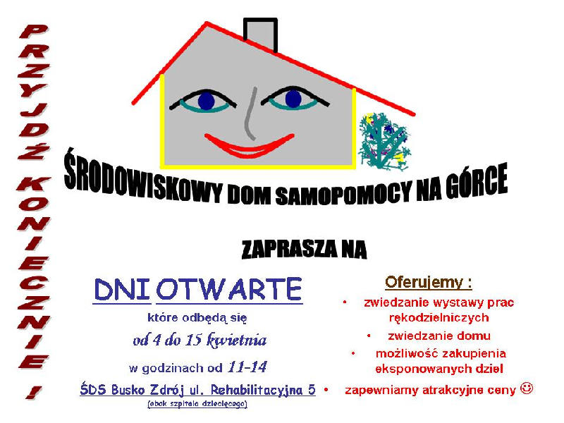 DNI OTWARTE w Środowiskowym Domu Samopomocy